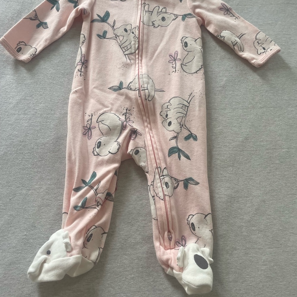 NWOT Pink Koala Print Baby Onsie